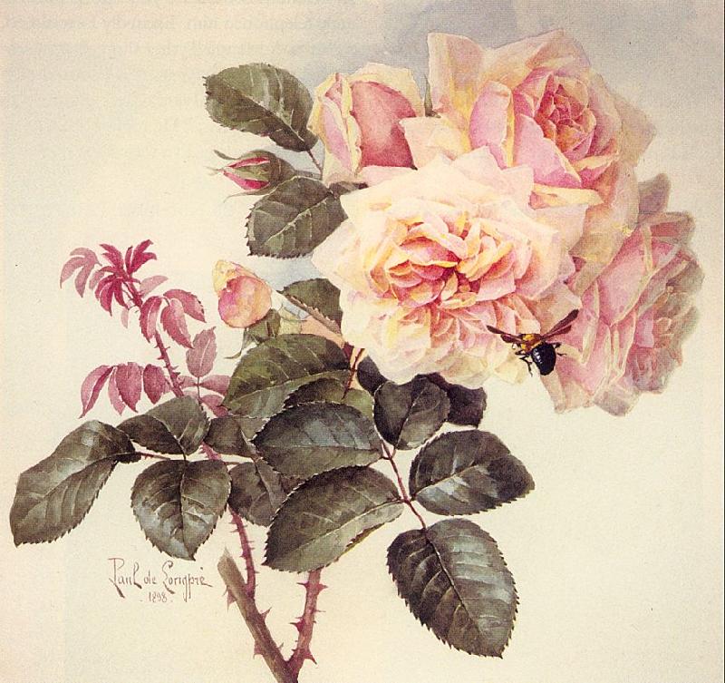 Longpre, Paul De Roses oil painting picture